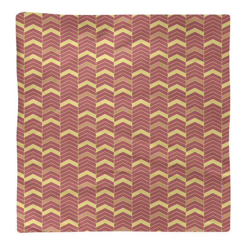 Serviette en coton bicolore lignée Stephenie, Rouge / Jaune, Sergé de coton, H 0,1 po x l 10 po x P 10 po
