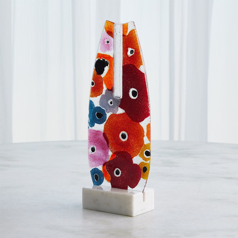 Fused Floral Handmade Table Vase