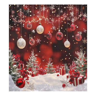 7 X 16 Ft 2024 Christmas Garage Door Large Christmas Garage Door Decorations Outdoor Christmas Garage Door Mural Merry Christmas Decorations Red