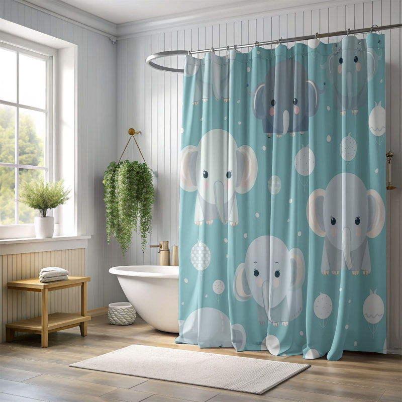 Cosy Space - Rideau de douche Premium, H 74 po x l 71 po