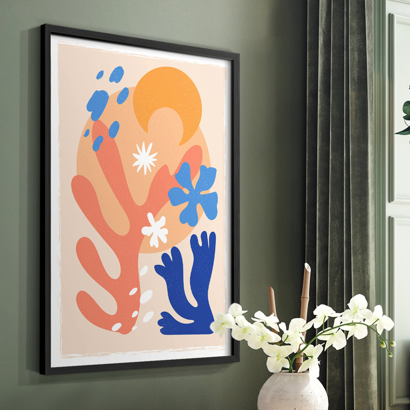 Matisse CDLXXI Framed Print - Solid Wood, Black Single Picture Framed, 14" H x 11" W