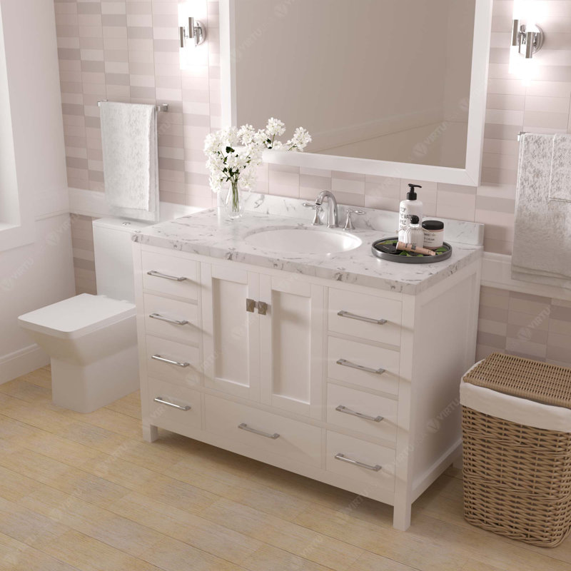 Meuble-lavabo simple 48 po Kazanovicz , Blanc