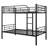 Twin Over Twin Bunk Bed, Metal Bunk Bed With Ladder And Guardrails, Convertible Into 2 Individual Beds-1492468559