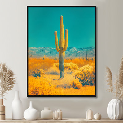 Maricelys Saguaro In The Desert Sun - Cactus, art mural