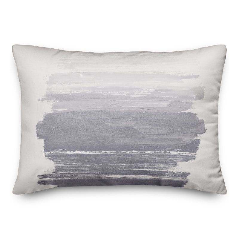 Housse et insert de coussin rectangulaire d'extérieur Gradient Strokes 20, Bleu