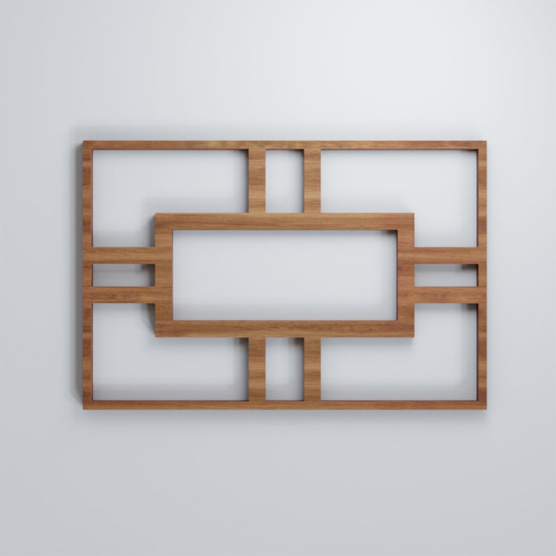 Panneaux muraux décoratifs en bois Hastings, Noyer, H 23 3/8 po x l 15 1/2 po x P 3/8 po