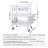 3 Tiers Lab Carts Mobile Medical Cart with 3 Trays & 3 Trash Cans White, Trolley Storage Cart with PP Material