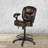 Swivel Upholstered Faux Leather Adjustable Height Counter Stool-20245007