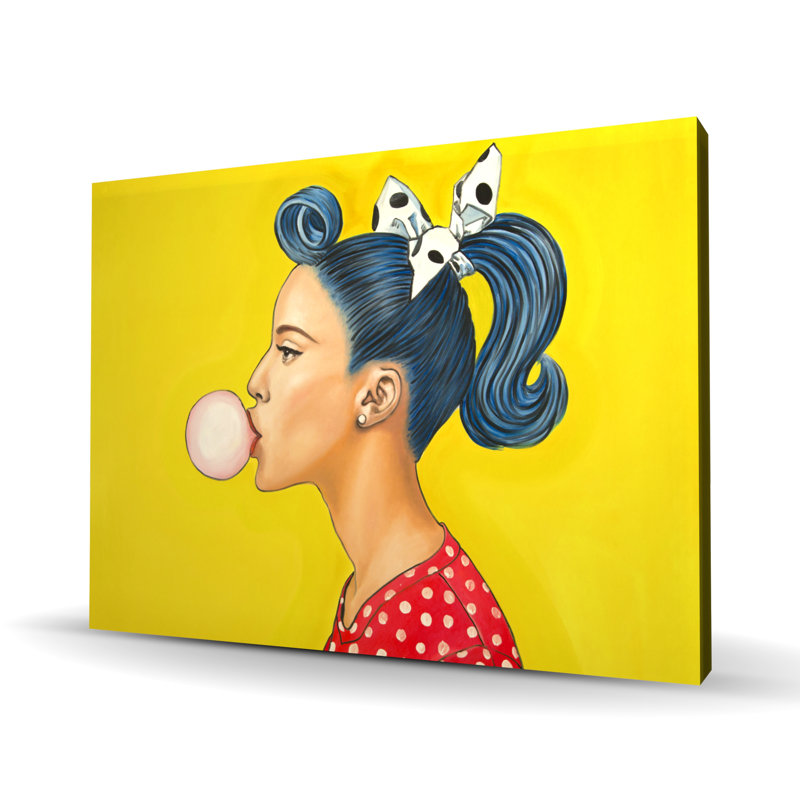Retro with Beautiful Ponytail - Canvas Home Decor