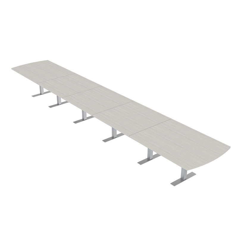 Table de conférence Pavert Arc, H 30 po x l 264 po x P 48 po, Argent argent, Sel Lakeland