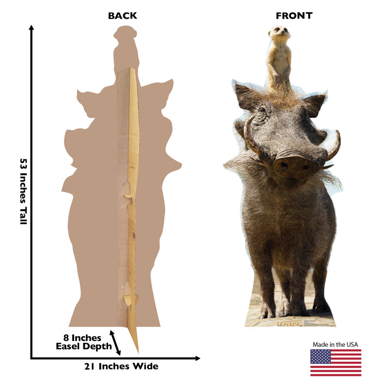 53'' Life-Size Timon and Pumbaa Cardboard Stand-Up