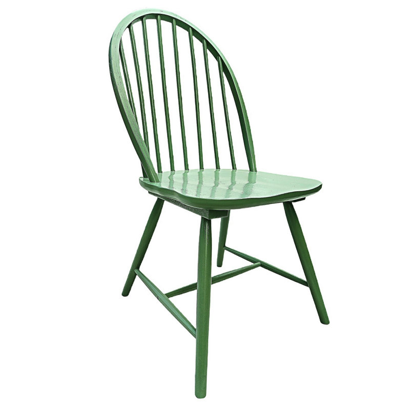Ensemble de 2 chaises de salle à manger en bois massif vert