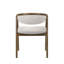Chaise d'appoint en chenille et noyer Delina