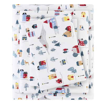 Drap-housse 4 pièces White Village