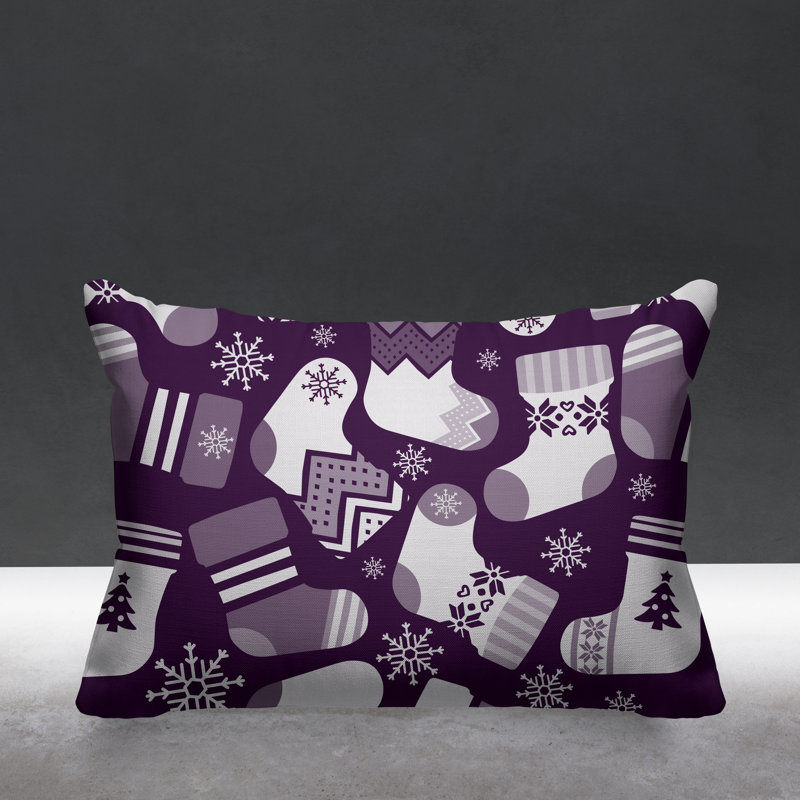 Coussin décoratif intérieur / extérieur Christmas Stockings, Mauve