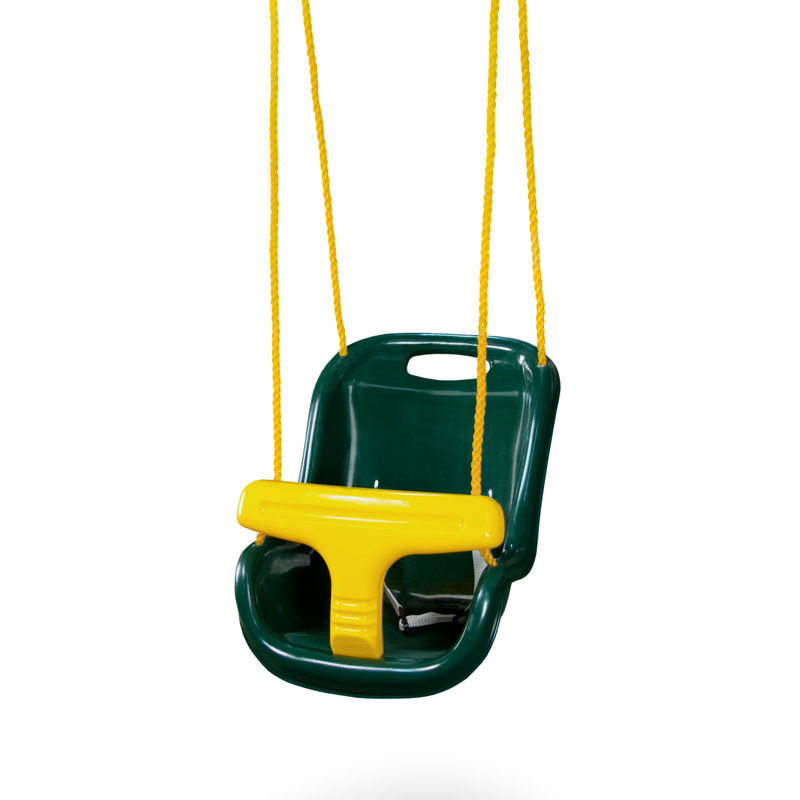Plastic Bucket Swing with Rope, Green