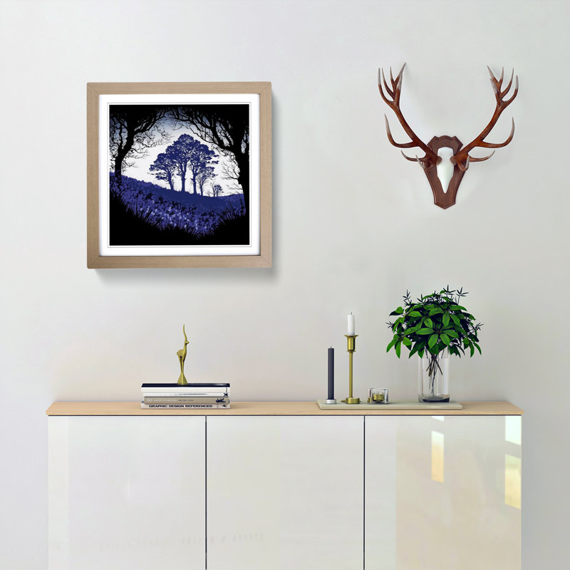 Single Picture Frame Print on Wood, Oak