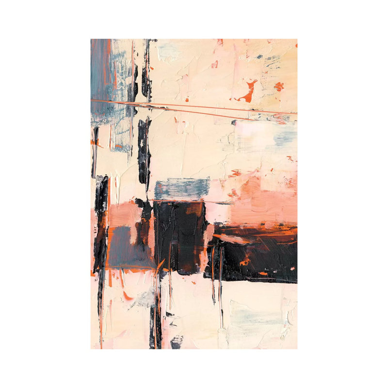 Corail et sable I par Ethan Harper - reproduction d'art, H 26 po x l 18 po x 1,5 po, Toile tendue, Pas de tapis