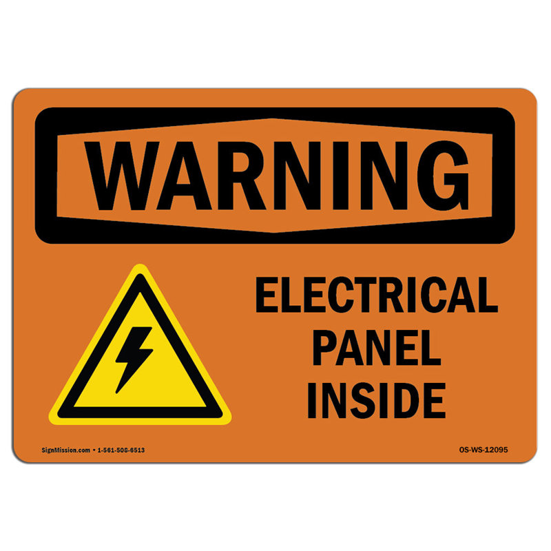 Panneau électrique à l'intérieur de l'enseigne, H 12 po x l 18 po x P 0,1 po