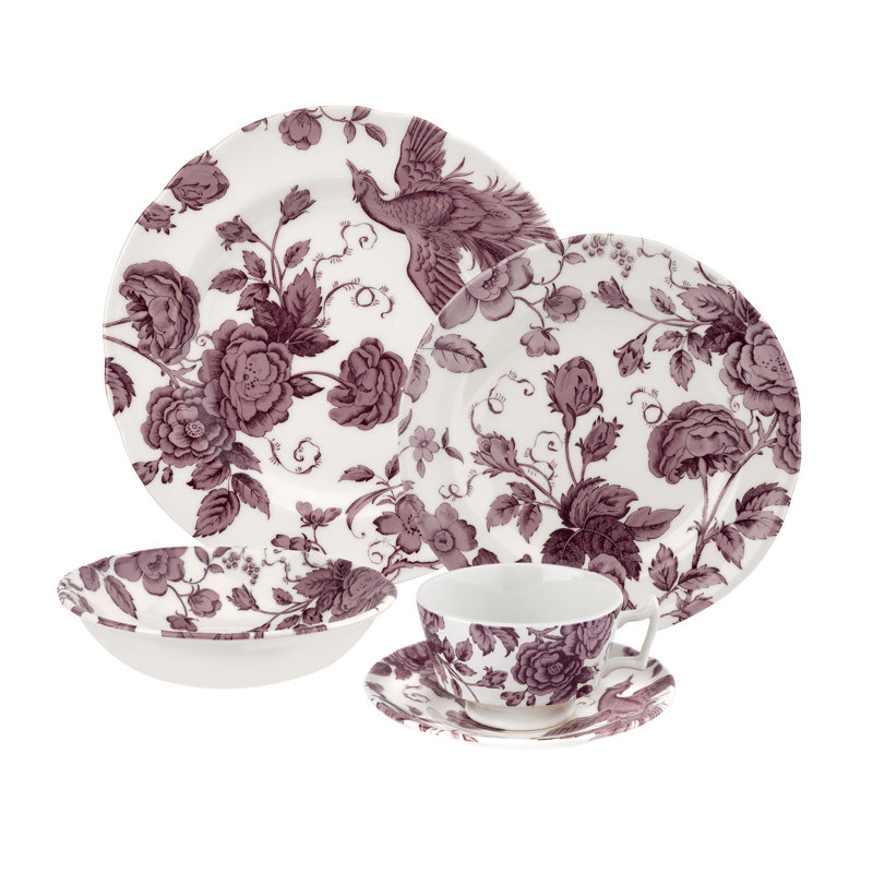 Kingsley White 5 Piece Dinner Set