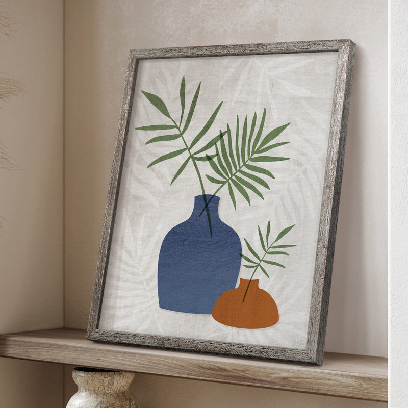 Palm Still Life I, reproduction encadrée - bois massif 49133, H 21 po x l 17 po