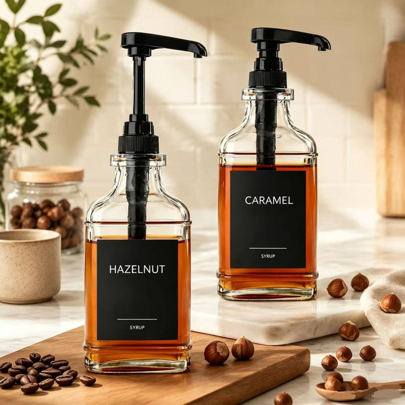 Food-Grade Clear Square Glass Liquid Dispensers