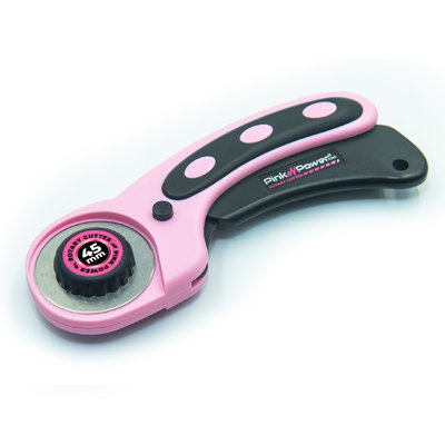 Pink Power Fabric Rotary Cutter Set For Sewing, Quilting, Crafting, And Scrapbooking - Sewing Rotary Cutter For Fabric & Leather With Ergonomic Handle Fabric Cutter Wheel And 45mm Rotary Cutter Blade