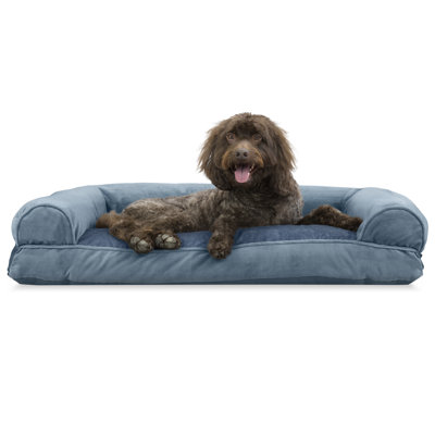 Faux Fur & Velvet Pillow Sofa Pet Bed