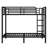 Sturdy Metal Bunk Bed for Adults & Teens, Noise-Free, Space-Saving, No Box Spring Needed, Black-1707893342