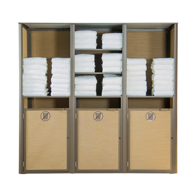 Porte-serviettes en aluminium Grosfillex Sunset, Cognac / bronze