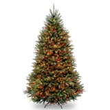 Dunhill Fir 6.5' Hinged Green Artificial Christmas Tree with 650 Multicolored Lights