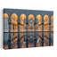 Grand Mosque Reflections Peaceful Serene Tranquil Architecture Wall Art Print 1 Piece Wrapped Canvas Wall Art-474148941