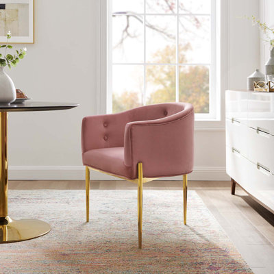 Fauteuil d'appoint performance en velours capitonné Savour