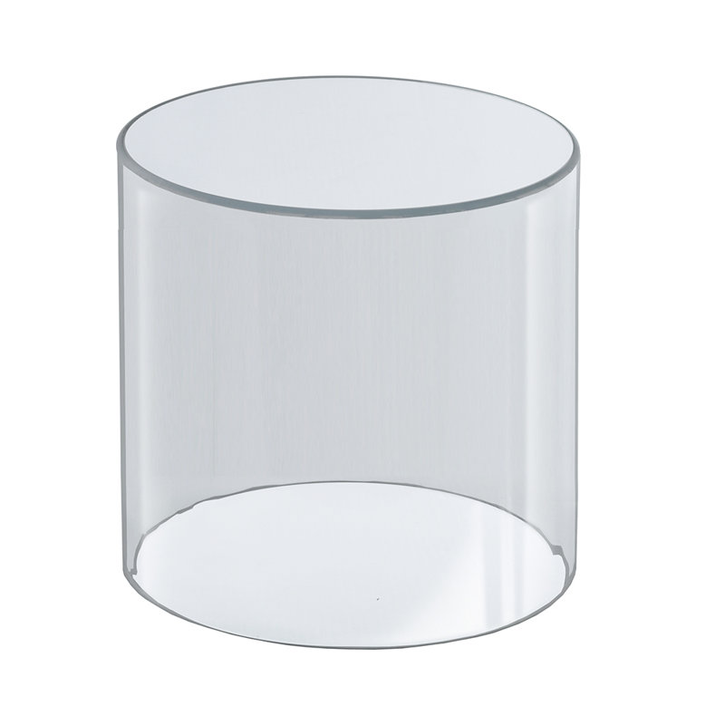 Présentoir cylindrique en acrylique transparent, contenant rond en plastique et colonne montante, l 8 po x H 10 po