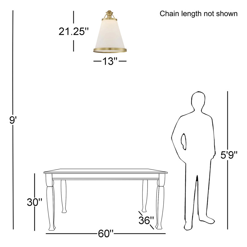 Maldanado 1 - Light Single Cone Pendant in Warm Brass, Warm Brass