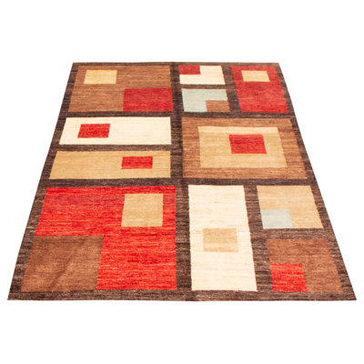 Tapis unique en laine noué à la main 5 pi 7 po x 8 pi 8 po nouvel âge Tappahannock
