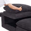 Canapé d'angle modulaire, canapé nuage en forme de U avec 1 pouf amovible, canapé profond confortable en chenille avec coussins moelleux pour salon/appartement (noir)