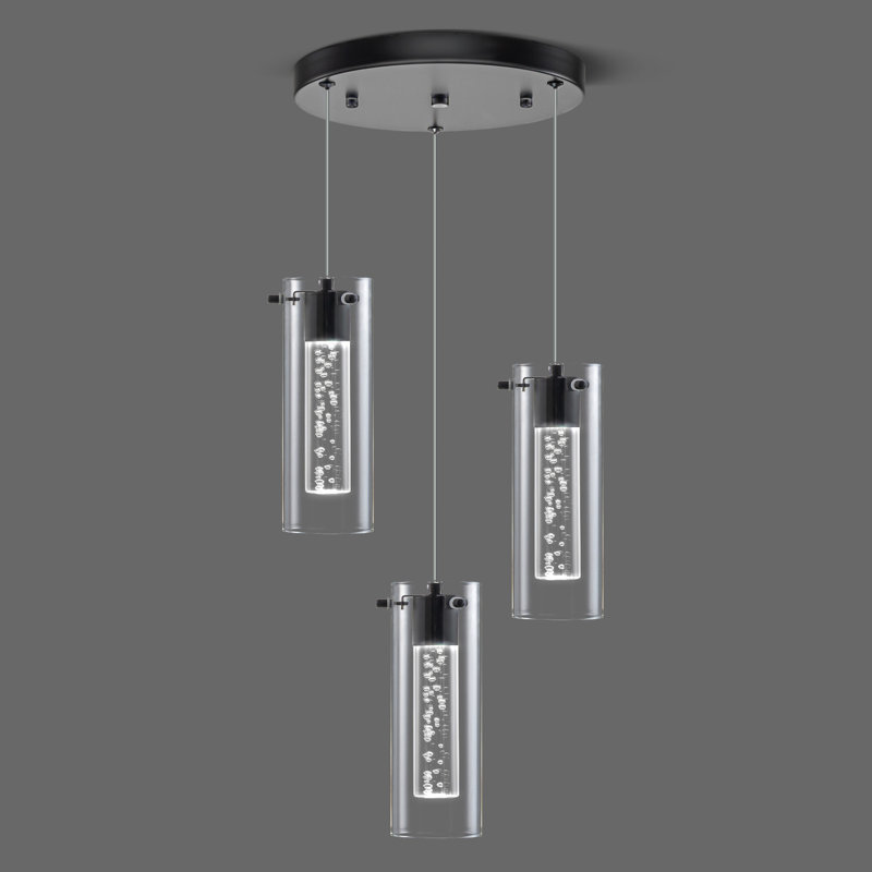 Luminaire suspendu pour îlot de cuisine à 3 lumières DEL Javanta