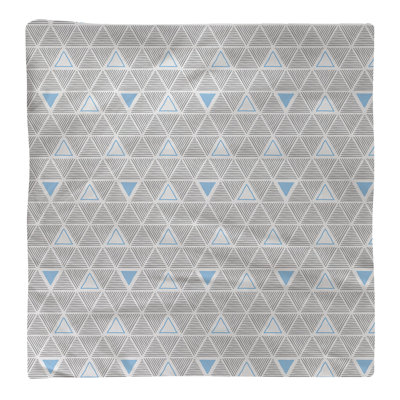 Serviette de table en coton à triangles dessinés à la main