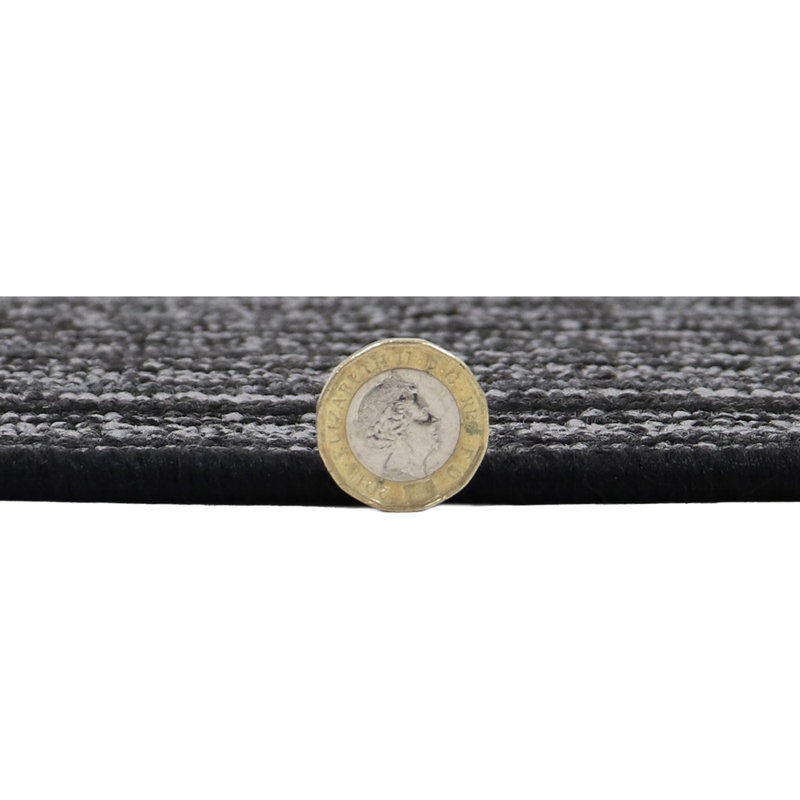 Non-Slip Striped Indoor Doormat, Rectangle W40 x L60 cm, Black