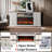 Farmhouse Tv Stand With 36'' Electric Fireplace,31'' Media Console With Drawer,Adjustable Flame,For 80'' Tvs-1195510452
