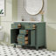 Meuble-lavabo moderne avec lavabo en céramique et grand espace de rangement