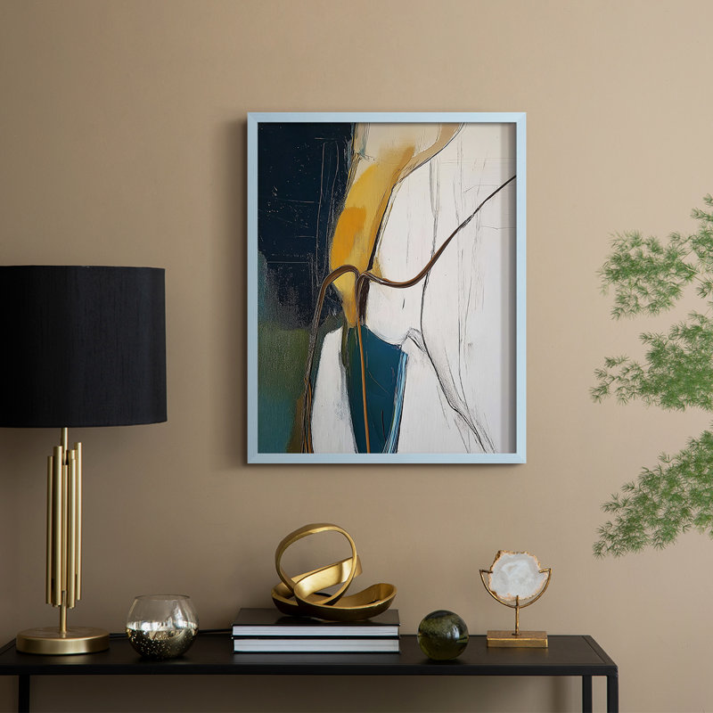 ABSTRACT Series DCXL Framed Print - Solid Wood, Blue, H 15 po x l 12 po