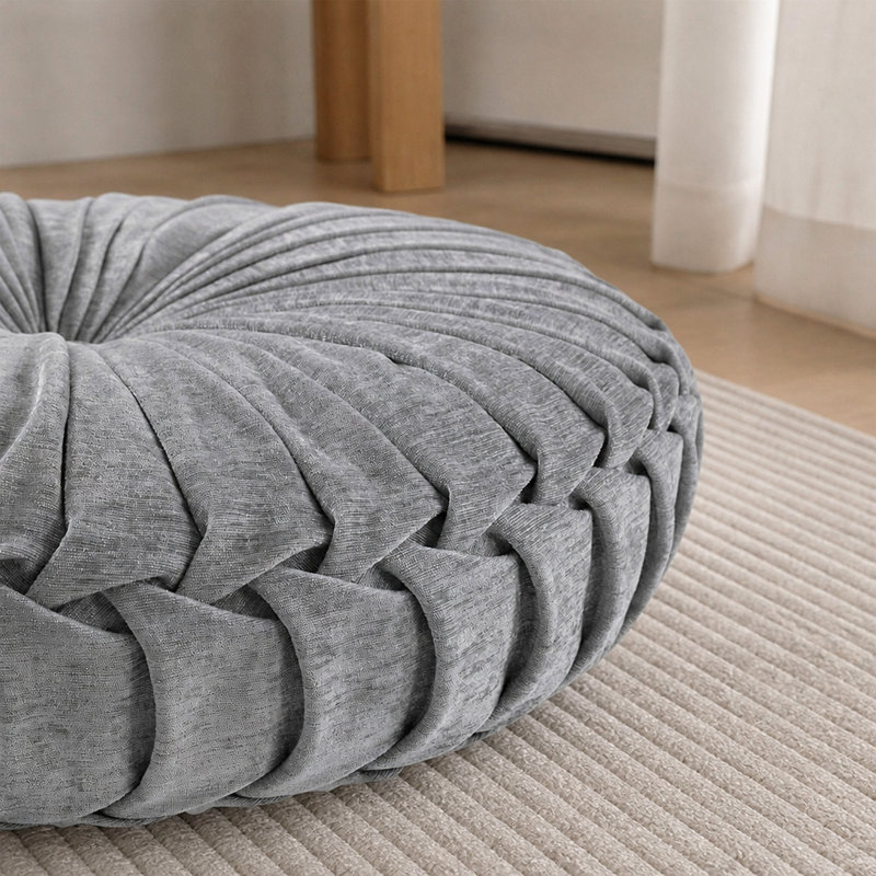 Coussin de sol en poly chenille, Grey