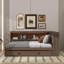 Lit de jour multifonctionnel en L avec lit gigogne, tablettes de rangement, ports USB et éclairage DEL-1159112653