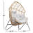 Alpharetta Steel Patio Wicker Chair with Cushions