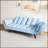 Comfortable Blue Sofa With Soft Armrests And Throw Pillows, Perfect For Small Apartments And Bedrooms.-1565259126