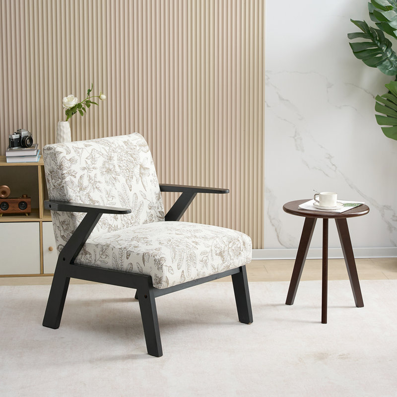 Fauteuil de salon moderne Mid-Century - Coussin de siège - Pour le salon, bureau (gris)