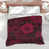 Motif floral noir / rouge