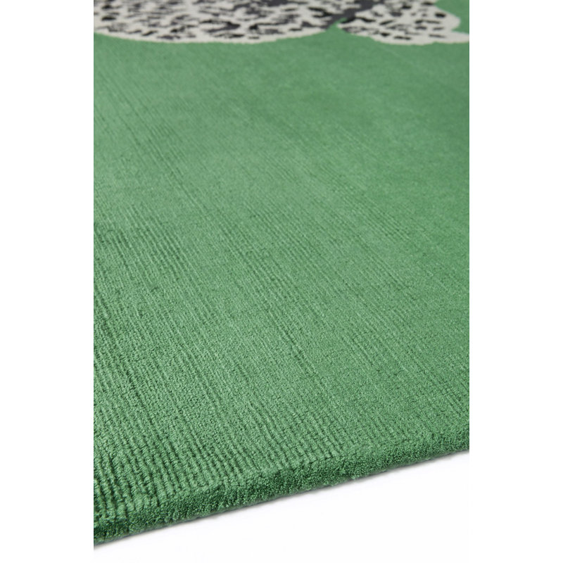 Diane Von Furstenberg Climbing Leopard Emerald Area Rug, Rectangle 12' x 16'